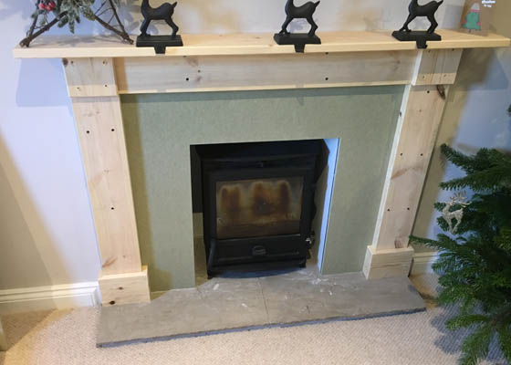 Photo of Harwood Carpentry Limited Salisbury Wiltshire wooden fireplace